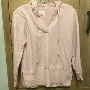 Lou & Grey XXSP Light Pink Hooded Sweater with side slots